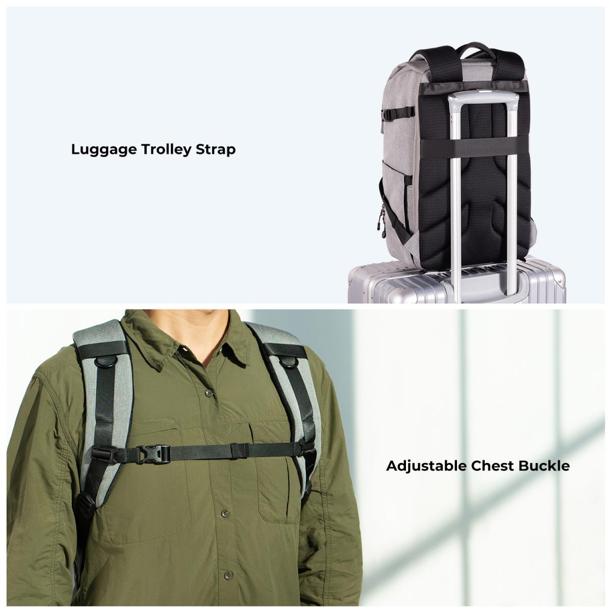 K&F Concept 22L Camera Backpack – KF13.104V1 (Gris) – Image 7