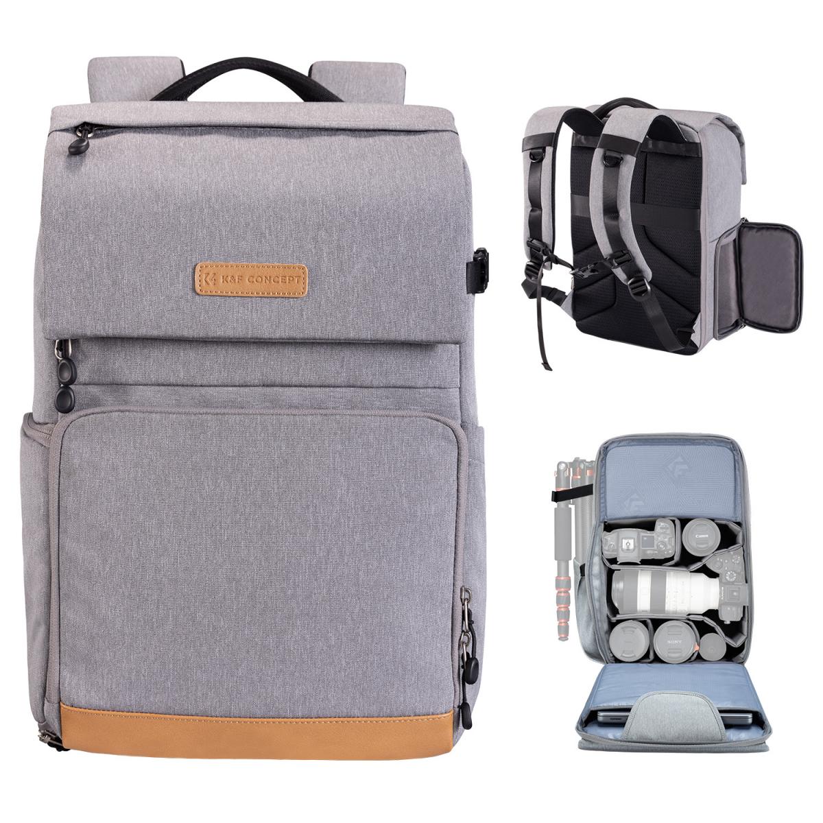 K&F Concept 22L Camera Backpack – KF13.104V1 (Gris) – Image 2