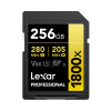 Lexar Professional 256GB-V60 1800x SDXC UHS-II GOLD Series prix maroc kamerty.ma