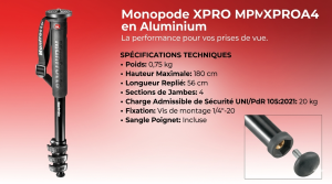 Monopod XPRO MPMXPROA4 Aluminum Monopod