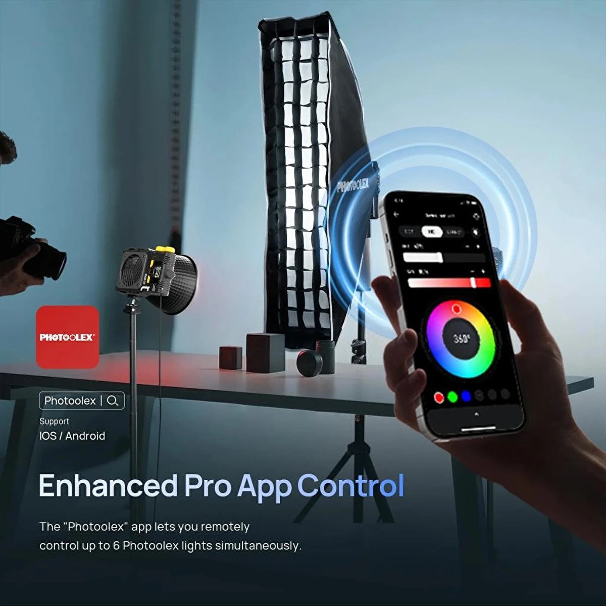 PHOTOOLEX Q100C 100W RGB COB Light – Image 4