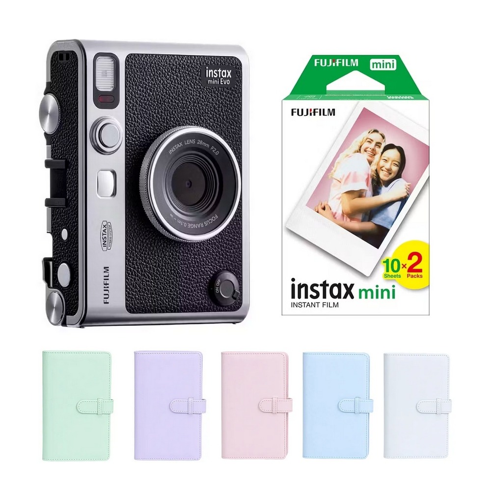 PACK FUJIFILM Instax mini EVO (Black) + 20 Films+ Album